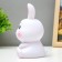 Night "Bunny" LED from batteries white-pink 9.5x14.5 cm