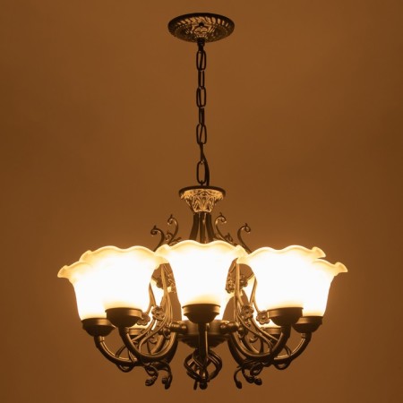 Cathellio chandelier 8he27 60W Black 50x50x67cm Bayerlux-2