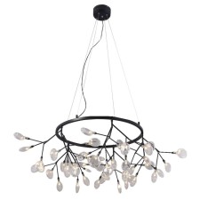 Светильник подвесной Crystal Lux, Evita 1690/245D, G4, 45х1 Вт, 40х105х105 см, цвет чёрный