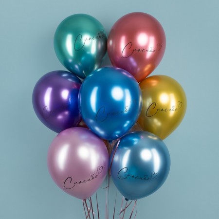 Shar Latex 12 "Thank you" chrome, 2 tbsp., Set 25 pcs. Mix-1