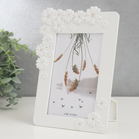 Photo frame 10x15 cm "forget -me -nots" white 20x15 cm-1