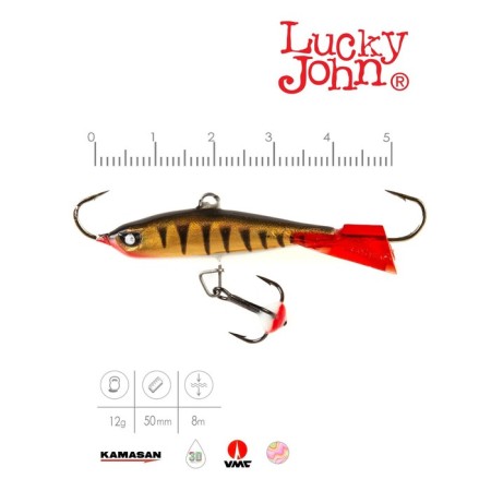 Балансир Lucky John NORDIC 4 + тройник, 4 см, цвет 11HRT блистер-1