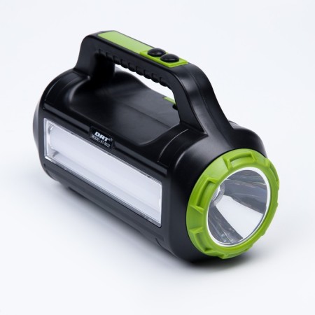 Flight battery flashlight, 10+10 watts, 4000 mAh, T6+LED, 6 modes, solar battery