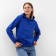 Feminine sweatshirt, color bright blue, size 44