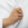 Ring Metal "Trend" shackles, color gold, dimensionless