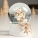 Souvenir Polystone Water Ball "Losik with a gift" White with gold 7x8x9 cm