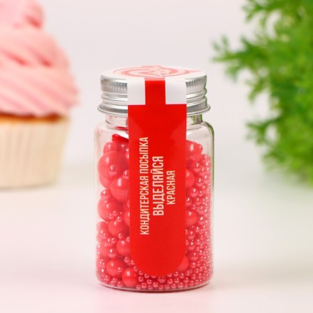 Confectionery Sprinking "Stay out", Red, 50 g-1