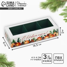 Box for 3 sweets with cells 