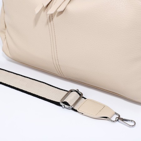 Board-sacking bag, long belt, beige color-6