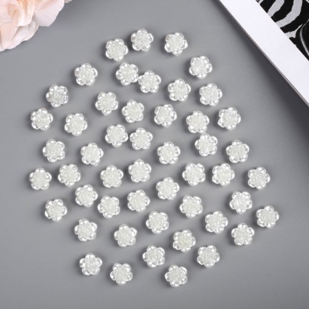 Decor for creativity Plastic "Hibiscus" Pearl set 50 pcs 1x1 cm
