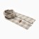 Mongol wool scarf beige-gray "chess", milk/gray color