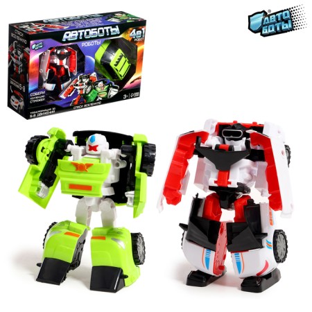 Set of robots "Autobots", 2 pieces, green color, white