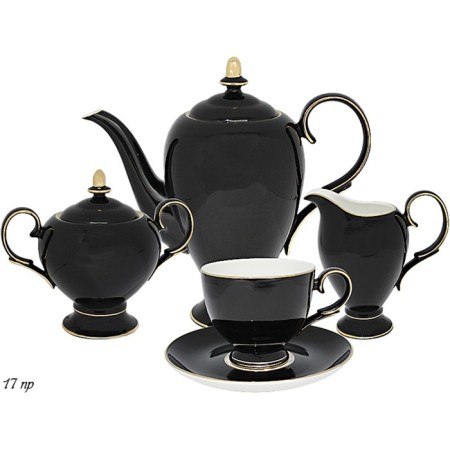 Tea Service Lenardi Black, 17 items