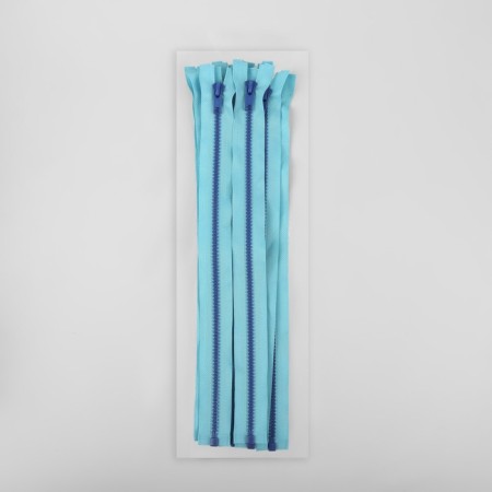 Lightning "Tractor", No. 5, detachable, automatic lock, 35 cm, blue/blue color-2