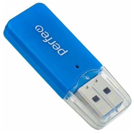 Card-reader Perfeo PF-VI-R022, USB/Micro SD, blue