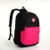 School backpack, 2 lightning departments, 3 pockets, black/pink color