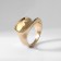 Ring Metal "Trend" Bent rectangle, color gold, size 18