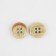 A set of buttons, 4 punctures, d = 15 mm, 10 pcs, beige color