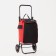 Carrier's cord bag, external pocket, black/red color
