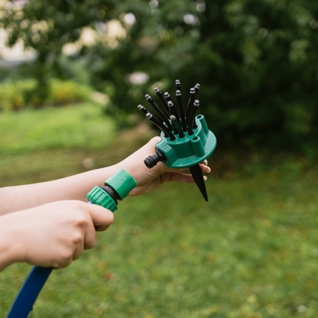 Distant sprayer, 12 nozzles, under connector, peak, plastic, Greengo-15