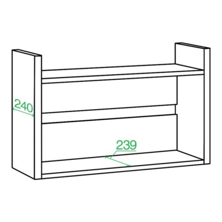 Shelf, 700 × 240 × 432 mm, caramel color-1