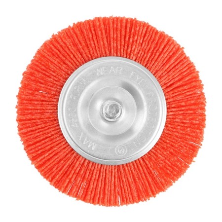 Nylon brush for a tundra drill, with a hairpin, flat, 100 mm-3