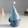 Polystone souvenir "Santa Claus in a cap with stars, with a wreath and a bird" 10x8.5x21 cm