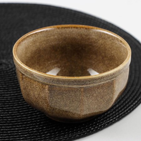 Poramic bowl “Stone”, 530 ml, 12.5 × 7 cm, brown color