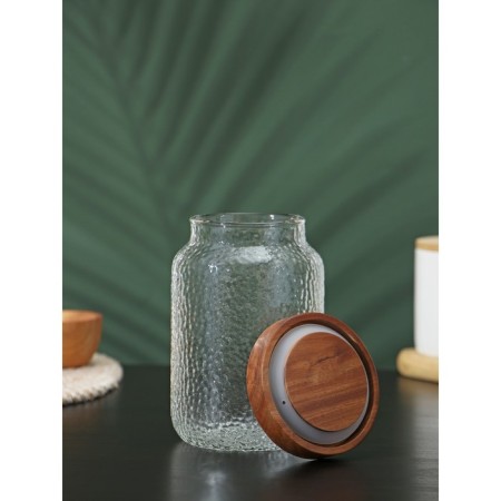 Glass Bank for bulk products with a wooden lid "Winnie", 750 ml, 9 × 15 cm-2