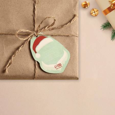 Schildik for a gift "Cool Santa Claus", 5.3 x 7.5 cm, New Year-2