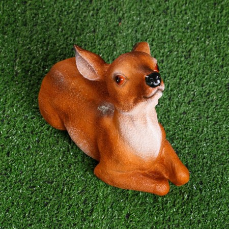 Garden figure "Lying Olena" from the polystone good souvenirs, 22 cm, medium, brown-3