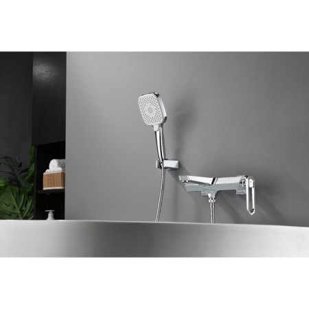 Lemark Prizma LM3914C bath mixer, single -leaf, pour 138 mm, watering can, chrome-3