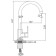Accoona A4522 kitchen mixer, one -leaf, tall, chrome
