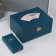 Casket to the leatherette for decorations the chest "Piece on sakura. Blue" Blue "26x20x13 cm
