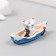 Figure for Florarium Polystone "Fish boat" MIX 5x2x2 cm