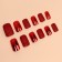 Patch nails, 12 pcs, with adhesive plates, a soft square shape, with sparkles, red