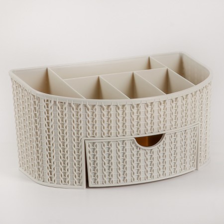 Organizer "Knitting", with a box, color white rattan