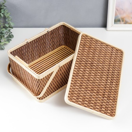 Bamboo Bamboo Bamboo Bamboo with handles 16x20x30 cm-3