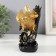 Souvenir Polystone "Golden Bird in flowers" 10x6x15 cm