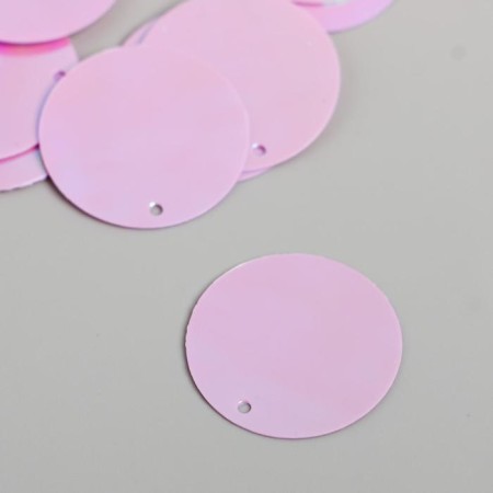 Sequins "circle" pink mother -in -law set 30 g d = 2.5 cm