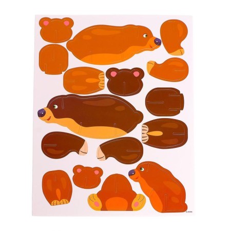 3D designer "Funny beasts, bears"-1