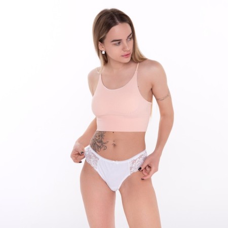 Panties female thongs, white color (Bianco), size 44 (s)-2