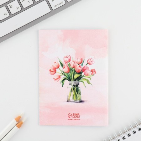 Gift set: notebook and magnetic bookmarks 2 pcs. “The most tender! From March 8 "-6