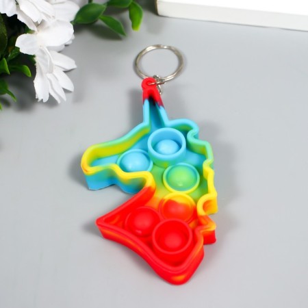 Trick Rubber Antistress (endless pimpa) "Multi -colored unicorn" mix 9x5.5x1.3 cm-1