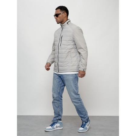 Male spring jacket, size 58, light gray color-1