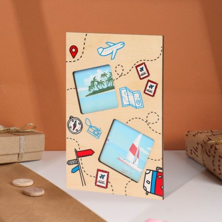 A postcard with a wooden element "fly away!"-2