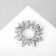 Brooch "Shine halo", white-lilac color in silver