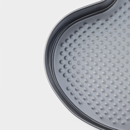 The form for baking the share "Elin. Heart ", 28.5 × 25.5 × 6.6 cm, removable bottom, anti -stick coating, black color-4
