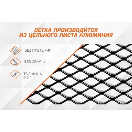 Automax radiator protective grid for exed txl i restyling 2021-n., With fasteners-4