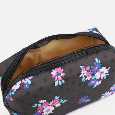 Cosmetic bag with lightning, black color-2